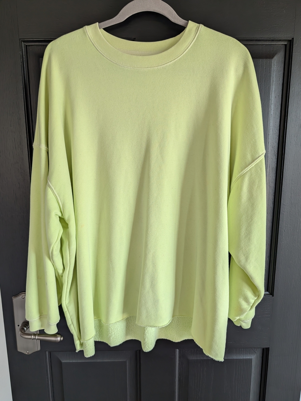 aerie Oversized Crewneck Sweater in Light Lime